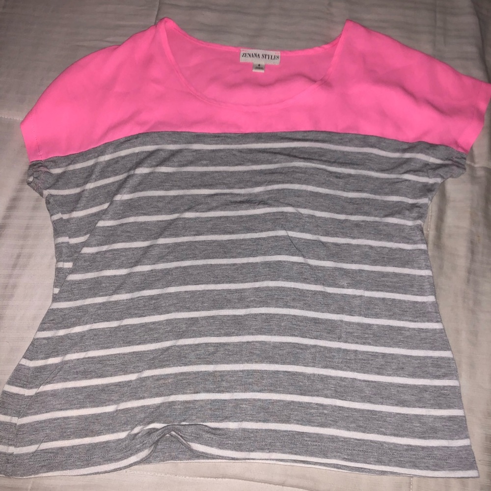 Pink & Stripped Shirt